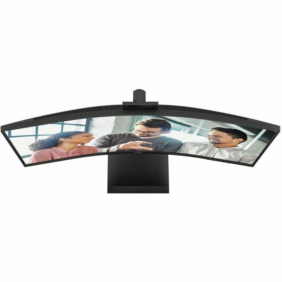 AOC CU34E4CW 34" Class Webcam UW-QHD Curved Screen LED Monitor - 21:9 - Textured Black
