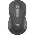 Logitech Signature M650 L Mouse - Bluetooth/Radio Frequency - USB - Optical - 5 Button(s) - 5 Programmable Button(s) - Graphite
