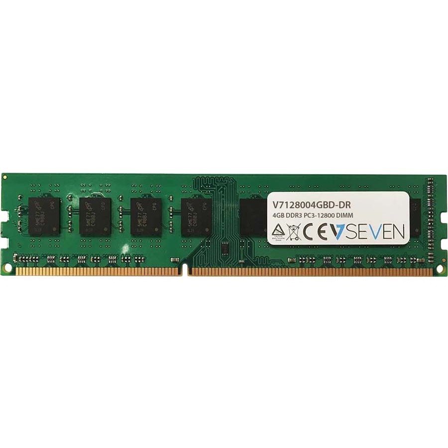 V7 V7128004GBD-DR RAM Module for Desktop PC - 4 GB - DDR3-1600/PC3-12800 DDR3 SDRAM - 1600 MHz Dual-rank Memory - CL11