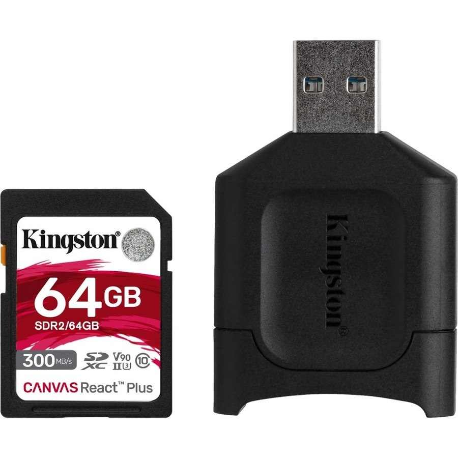 Kingston Canvas React Plus 64 GB Class 10/UHS-II (U3) SDXC