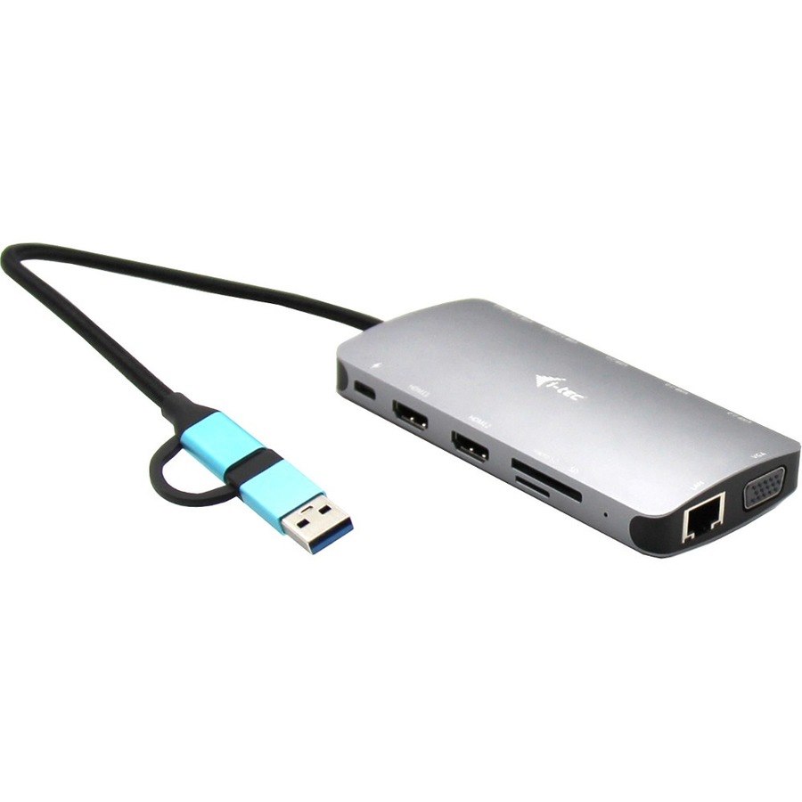 i-tec USB Type C Docking Station for Notebook, Tablet, Monitor - Memory Card Reader - SD - 100 W - Grey