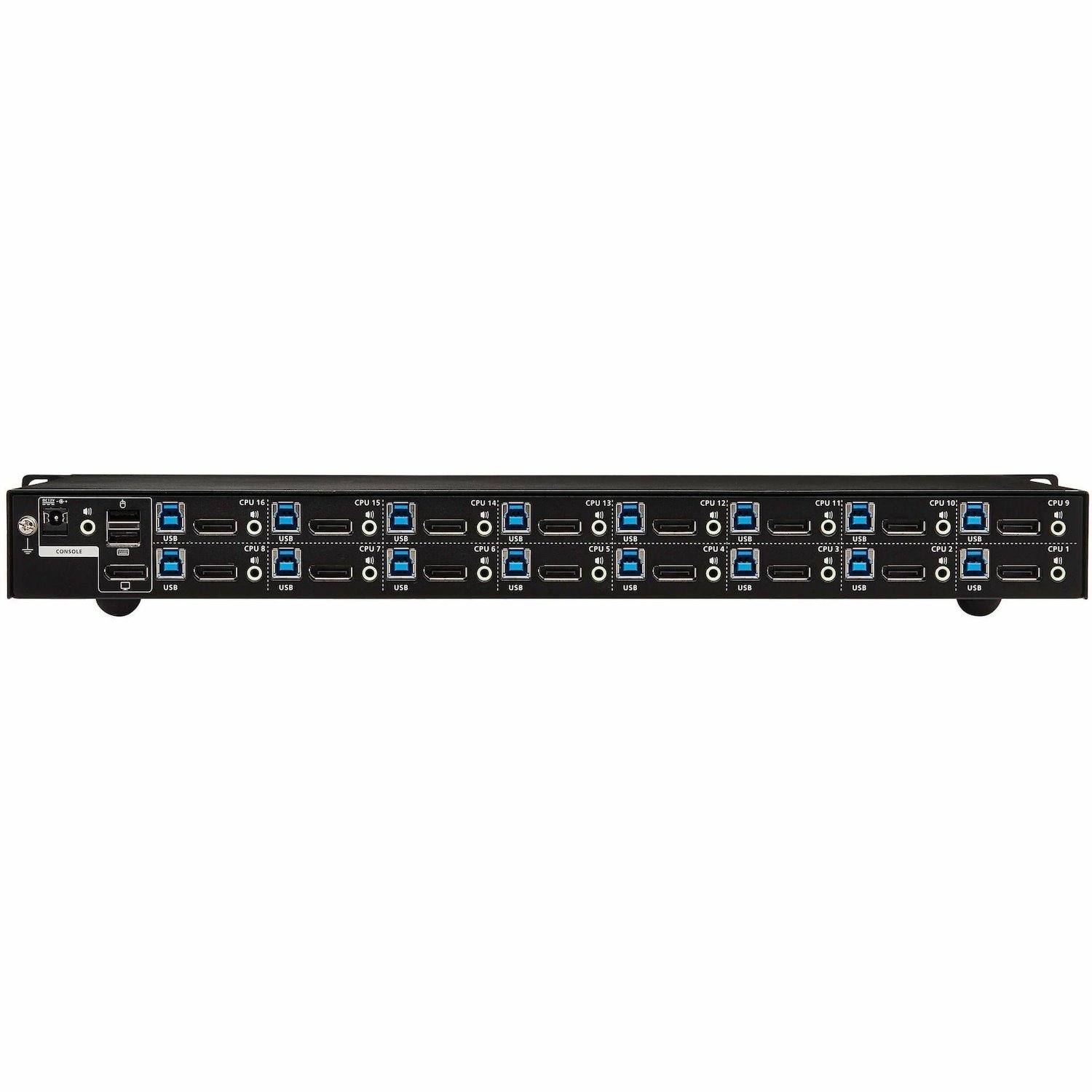 Eaton Tripp Lite Series 16-Port DisplayPort/USB KVM Switch with Audio/Video and USB Peripheral Sharing, 4K 60 Hz, 1U Rack-Mount, TAA