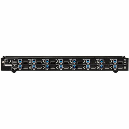 Eaton Tripp Lite Series 16-Port DisplayPort/USB KVM Switch with Audio/Video and USB Peripheral Sharing, 4K 60 Hz, 1U Rack-Mount, TAA