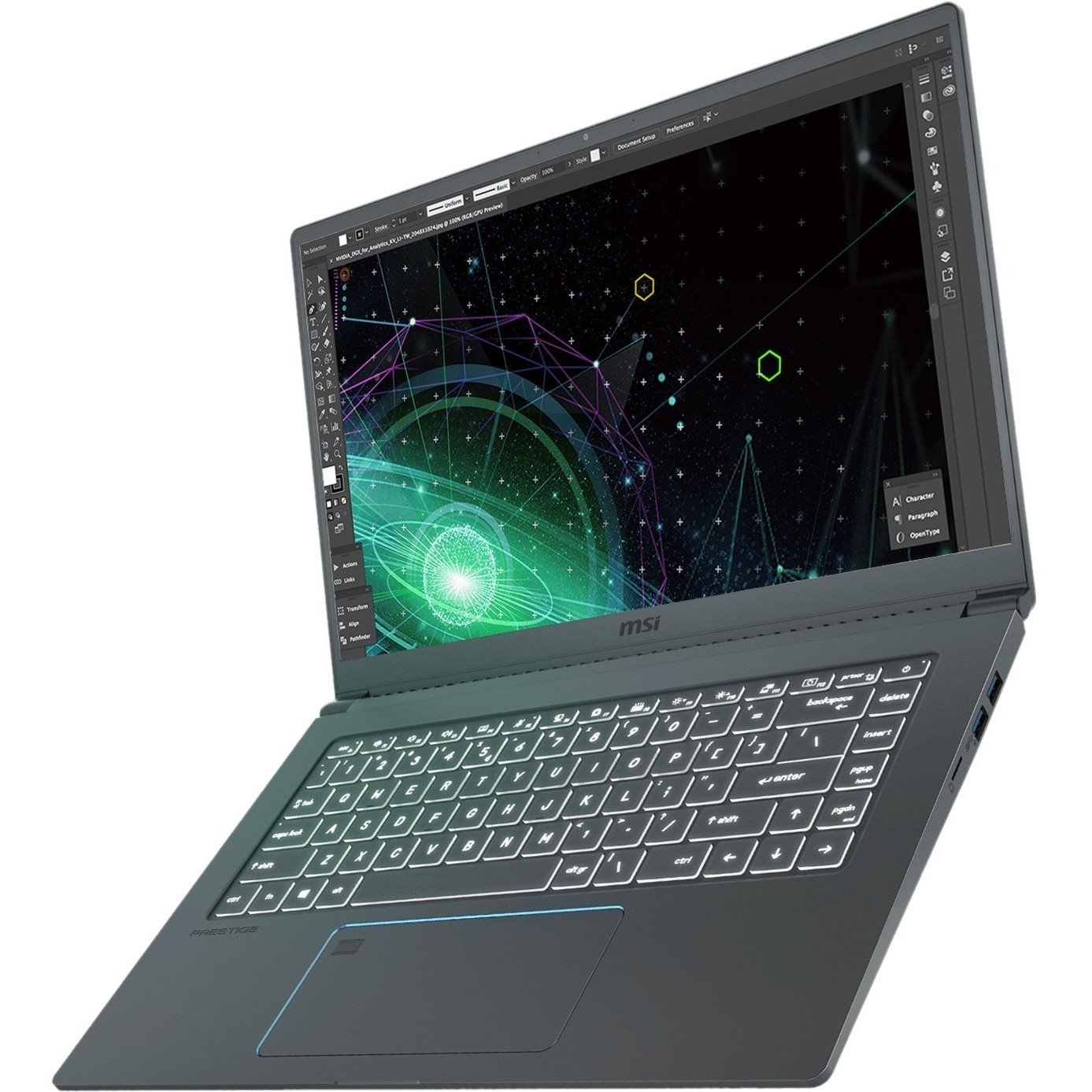 MSI Prestige 15 Prestige 15 A11SC-048 15.6" Rugged Ultrabook - Full HD - Intel Core i5 11th Gen i5-1155G7 - 16 GB - 512 GB SSD - Carbon Gray