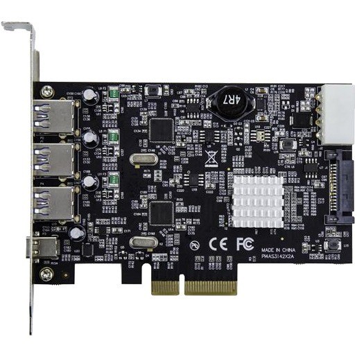 StarTech.com 4 Port USB 3.1 PCIe Card - 3x USB-A and 1x USB-C - 2x Dedicated Channels - USB C PCIe Card - USB 3.1 - 10Gbps - USB 3.1 TypeC