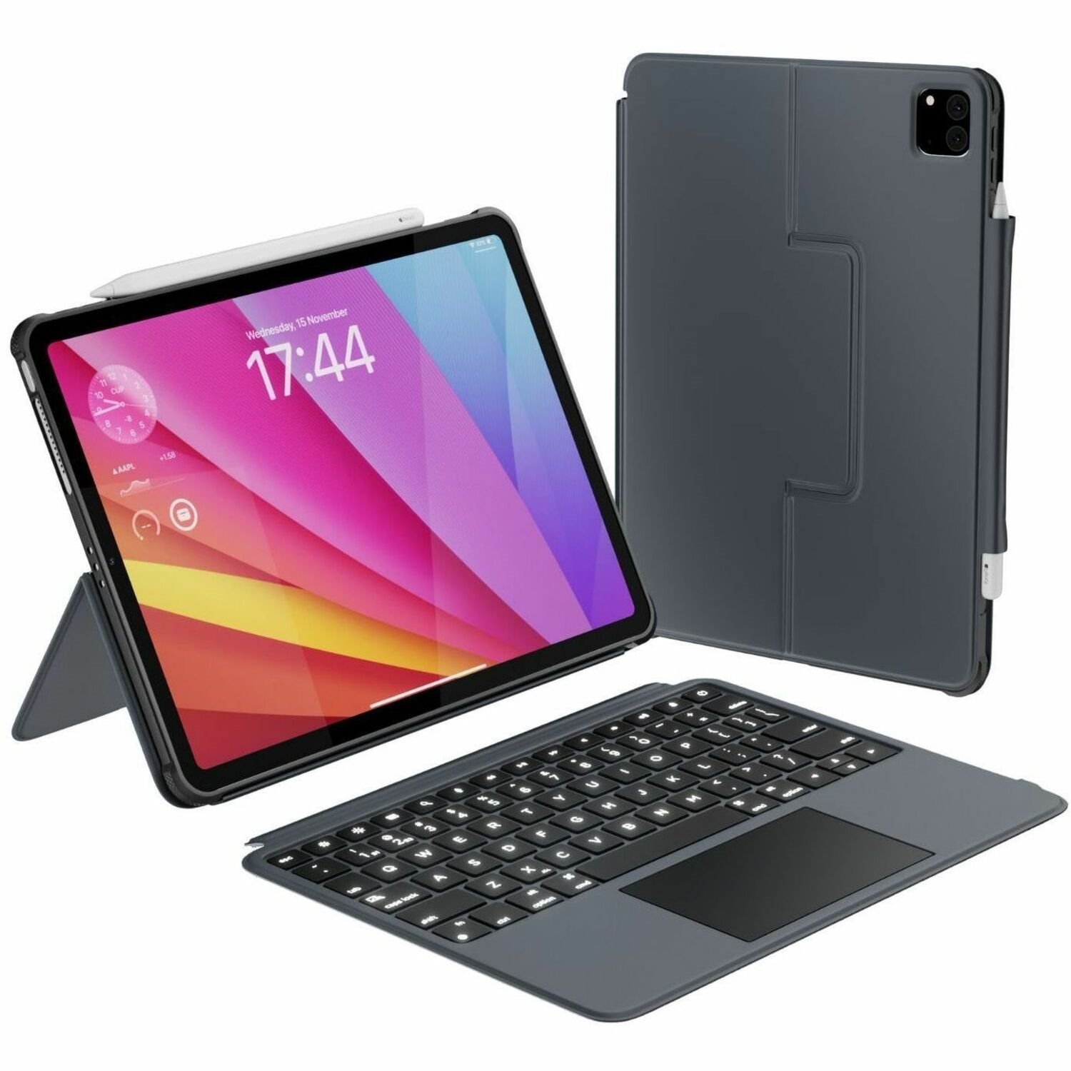 Macally Keyboard/Cover Case for 11" Apple iPad Pro 11 (2024) Tablet