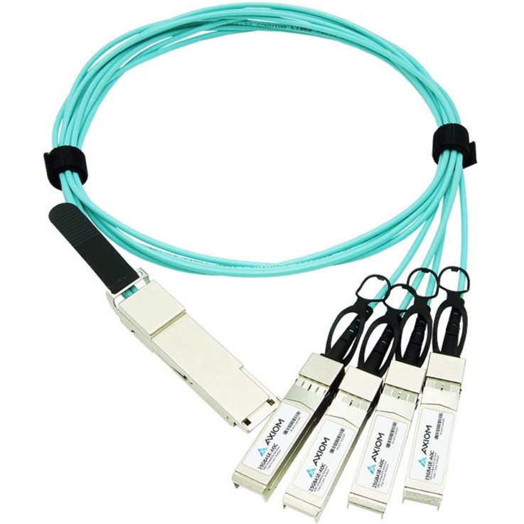 Axiom 100GBASE-AOC QSFP28 to 4 SFP28 Active Optical Cable, 1m