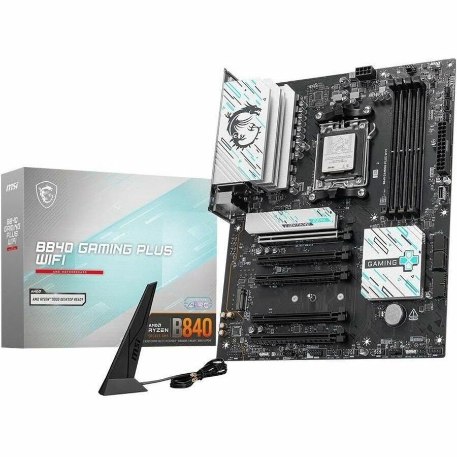 MSI B840 GAMING PLUS WIFI Gaming Desktop Motherboard - Intel B840 Chipset - Socket AM5 - ATX