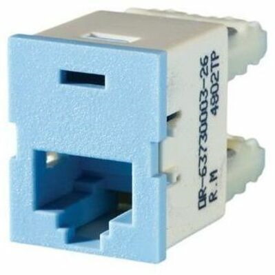 Ortronics TracJack Category 3, T568A/B, 180 degrees, Lt Blue