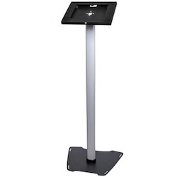 StarTech.com Secure Tablet Floor Stand - Security lock protects your tablet from theft and tampering - Supports iPad and other 9.7" tablets - Fixed Height of approx. 42" (1060 mm) - Built-in cable management - Covered Home button - TAA compliant - Thread the tablet's charge cable through the pillar-style stand