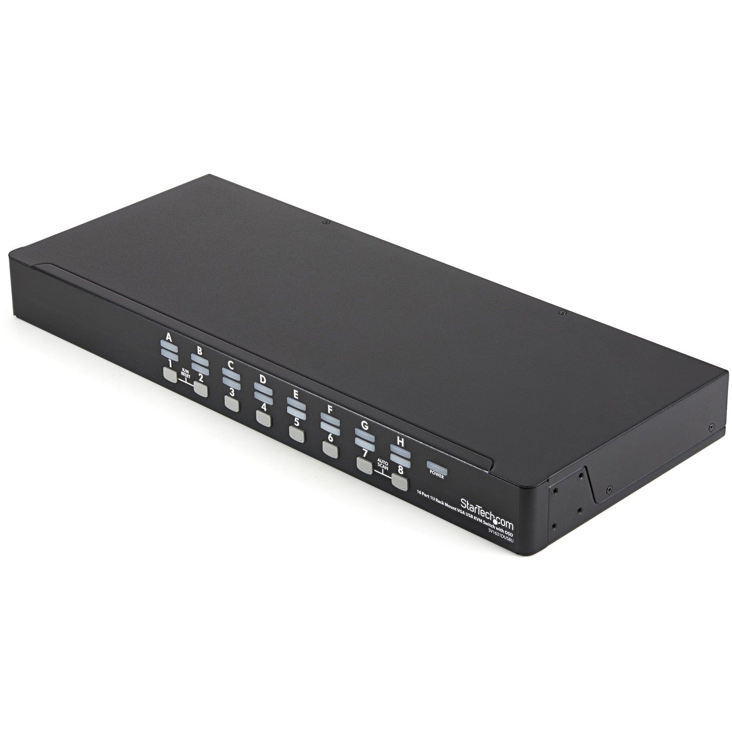 StarTech.com 16 Port 1U Rackmount USB KVM Switch Kit with OSD and Cables