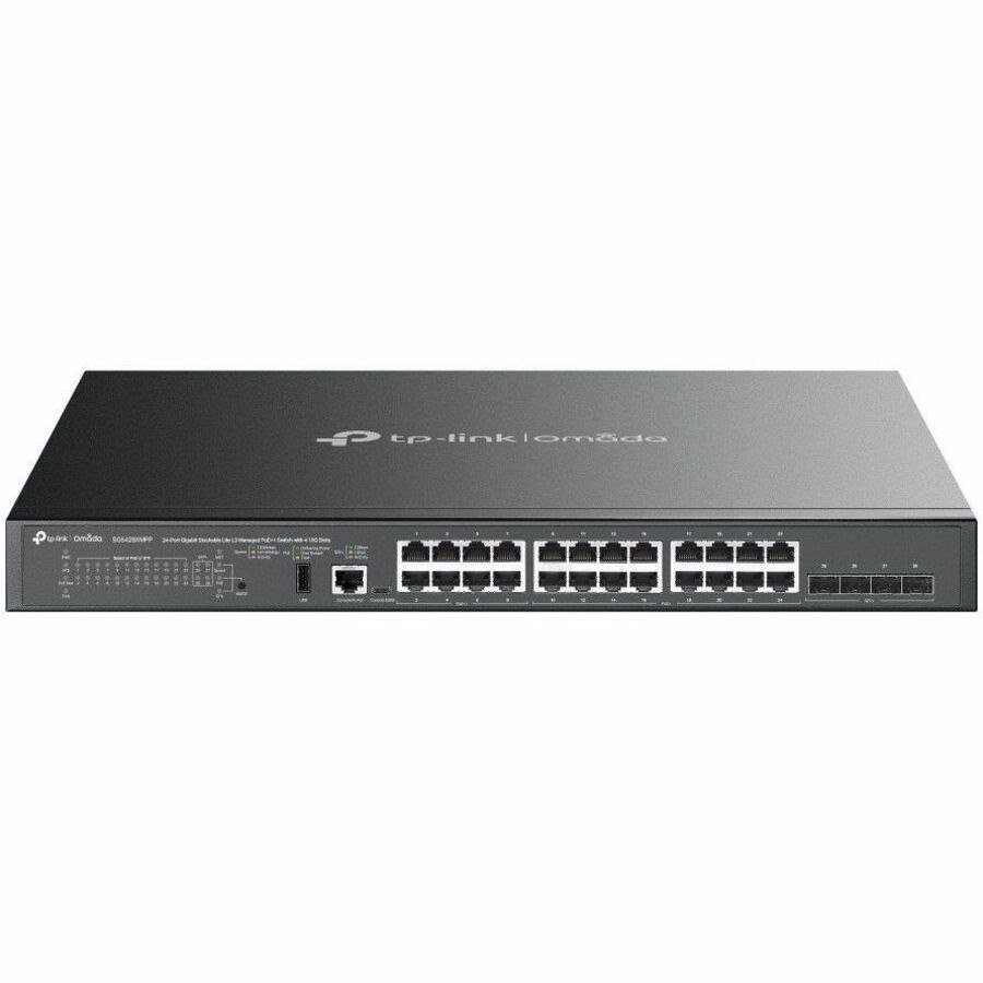 TP-Link Omada SG5428XMPP 24 Ports Manageable Ethernet Switch - Gigabit Ethernet, 10 Gigabit Ethernet - 10/100/1000Base-T, 10GBase-X