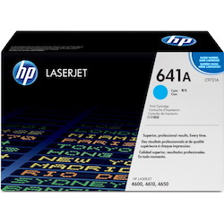 HP 641A (C9721A) Original Laser Toner Cartridge - Single Pack - Cyan - 1 Each