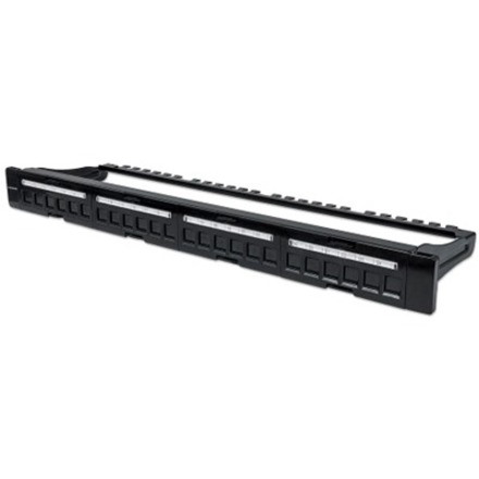 Intellinet Blank Patch Panel 24-Port- 1U Black