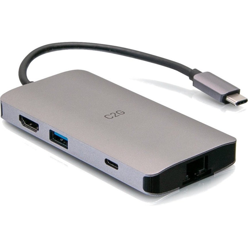 C2G USB C Dock with HDMI, USB, Ethernet, SD, USB C & Power up to 100W