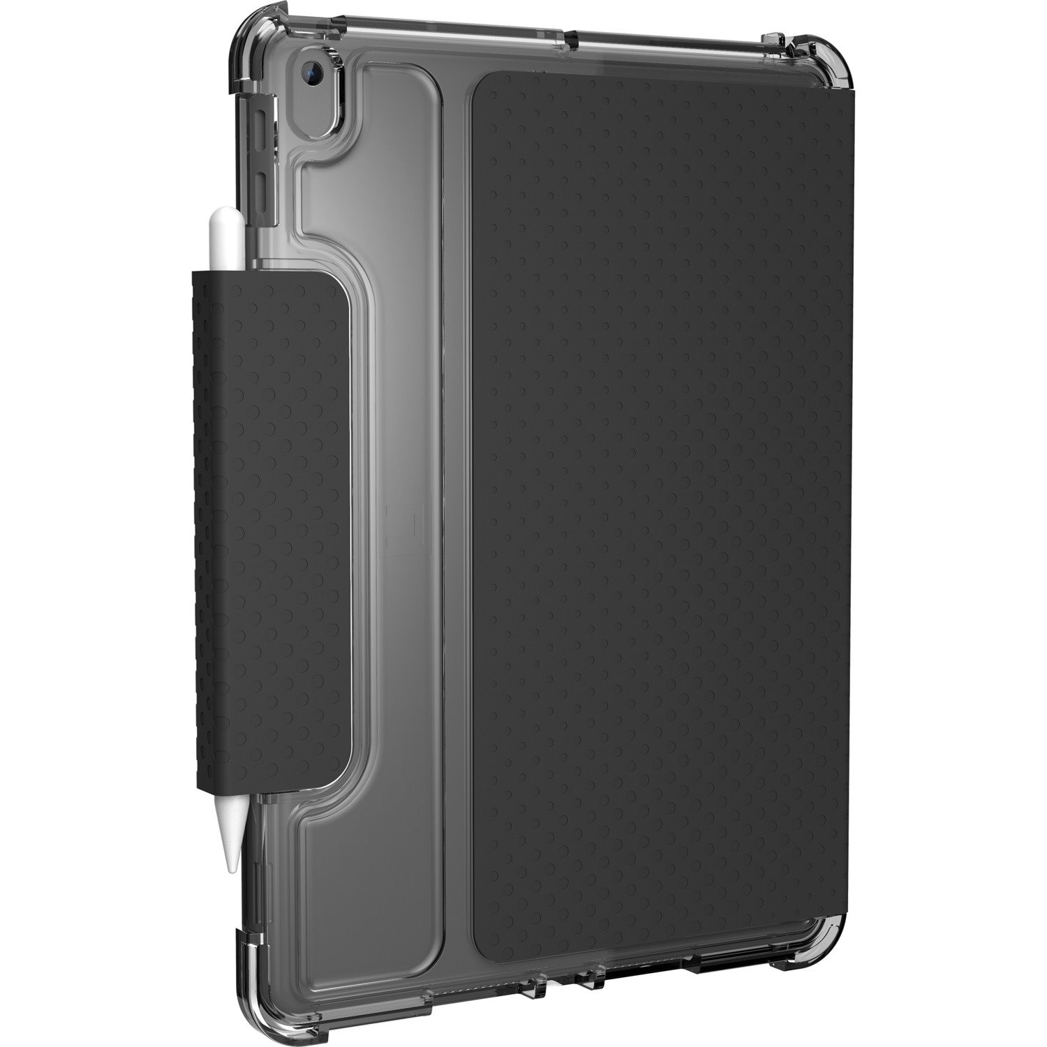 Urban Armor Gear Lucent Carrying Case (Folio) for 25.9 cm (10.2") Apple iPad (8th Generation) Tablet, Stylus - Black, Ice