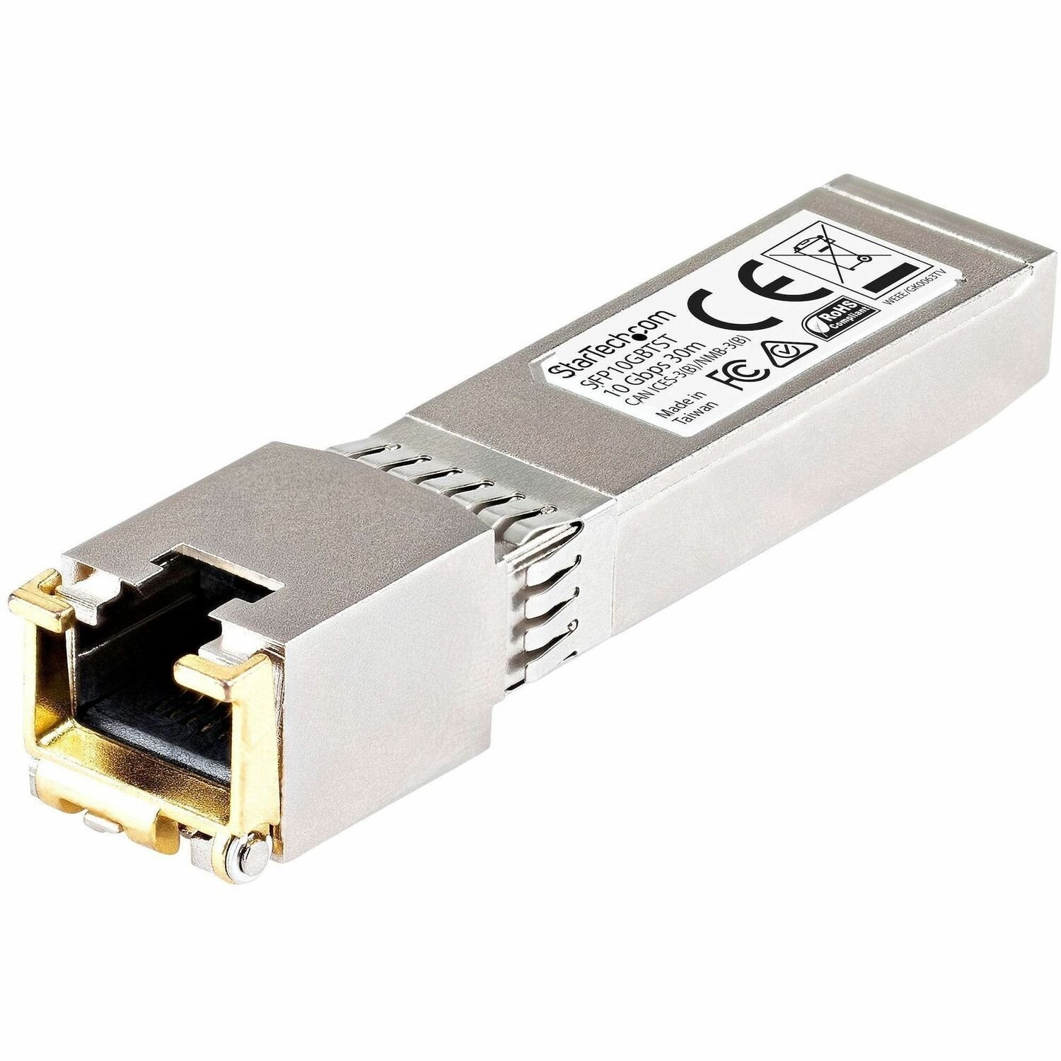 StarTech.com Cisco compatibel koperen 10GBase-T SFP+ module - MSA conform - RJ45 koper - 10GBase-T - 30m met CAT6a - levenslange garantie
