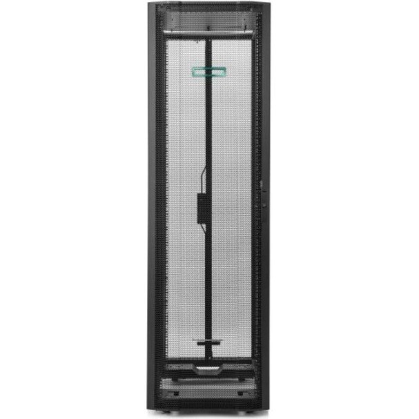 HPE 42U Floor Standing Enclosed Cabinet Rack Cabinet for Server, PDU - 1075 mm Rack Width x 1075 mm Rack Depth - Black