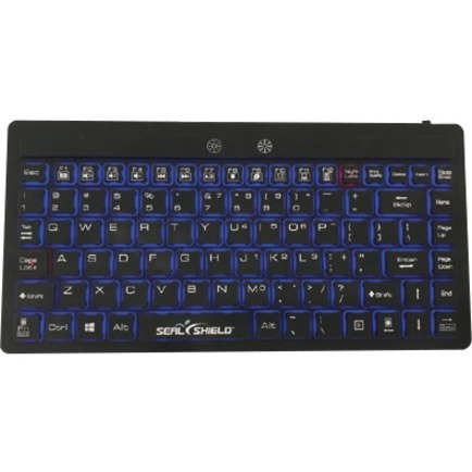 Seal Shield Silk Mini Glow Waterproof Silicone Backlit Keyboard