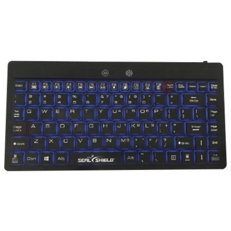 Seal Shield Silk Mini Glow Waterproof Silicone Backlit Keyboard