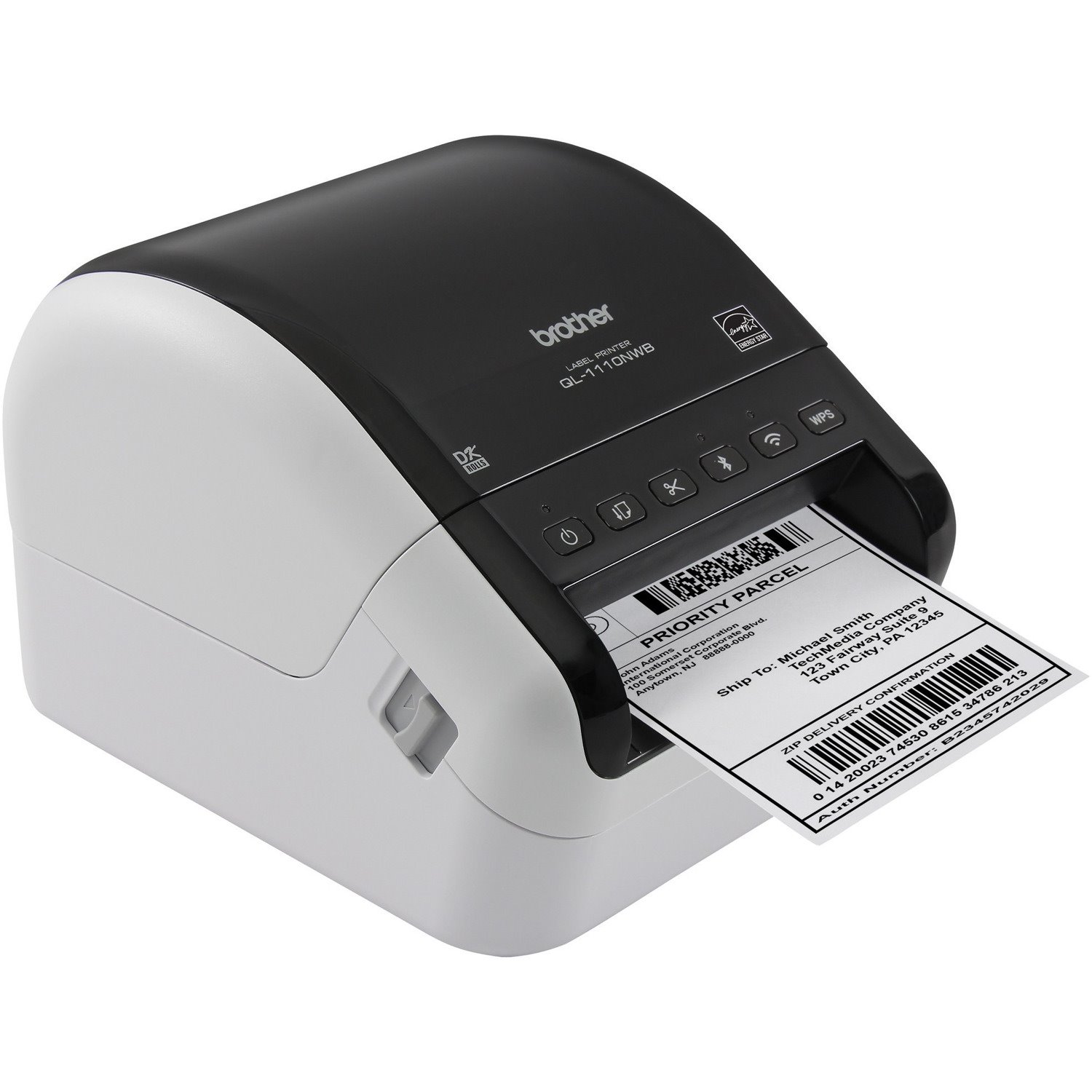 Brother QL-1110NWB Desktop Direct Thermal Printer - Monochrome - Label Print - USB - Bluetooth - Wireless LAN