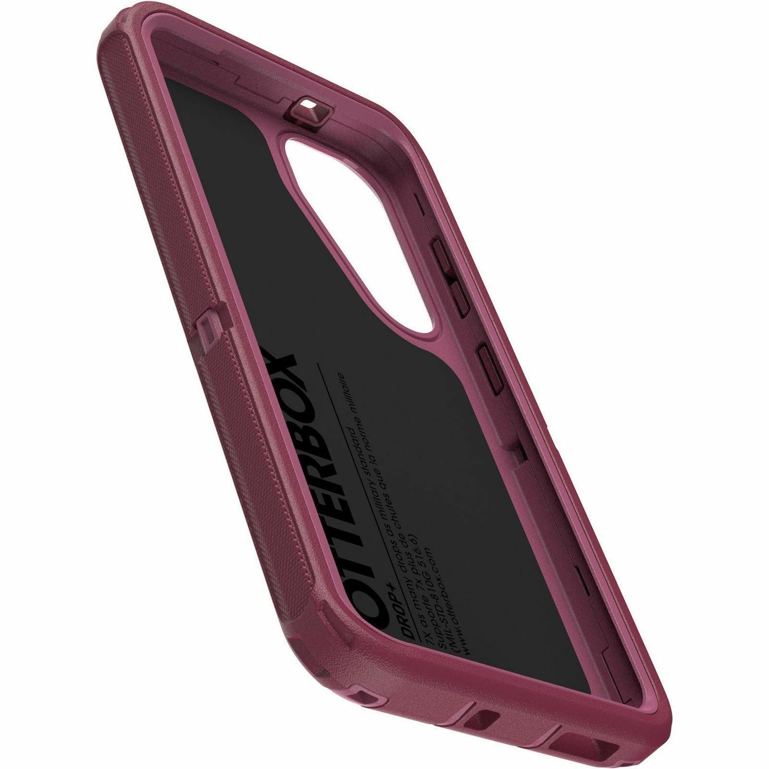 OtterBox Defender Case for Samsung Galaxy S25 Smartphone - texture delivers greater grip - Foxberry (Pink)