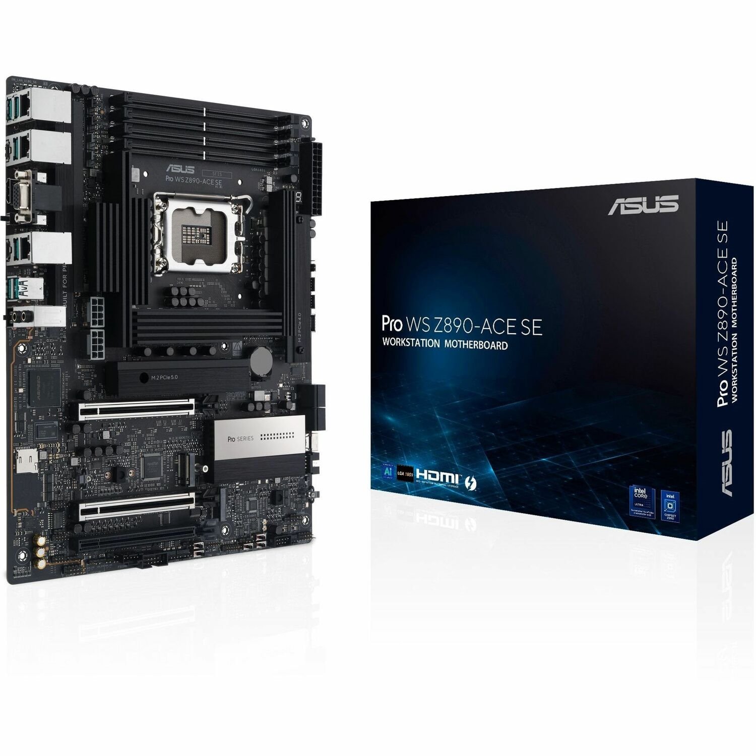 Asus Pro WS Z890-ACE SE Workstation Motherboard - Intel Z890 Chipset - Socket LGA-1851 - ATX