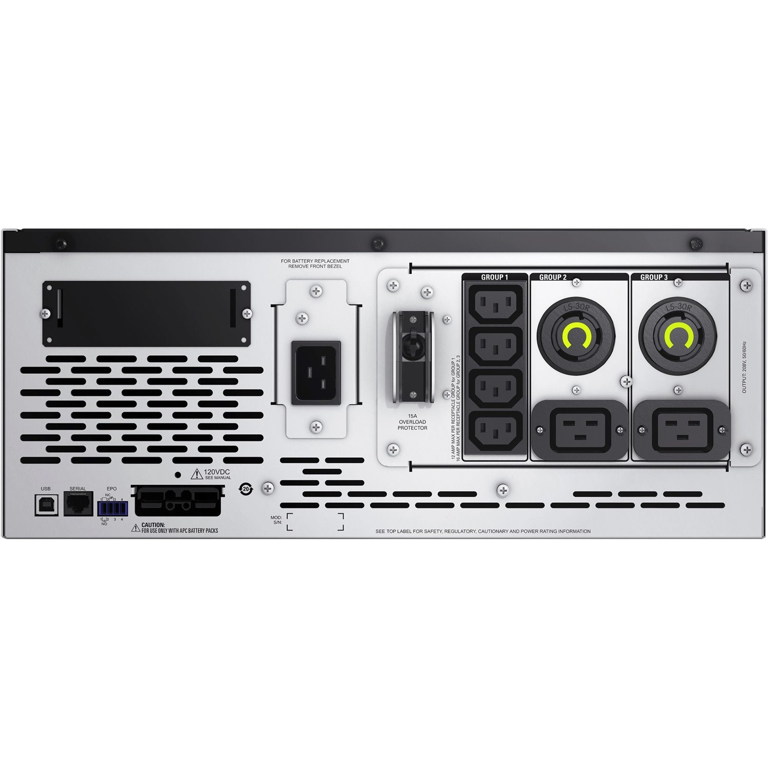 [TAA] APC Smart-UPS X, Line Interactive,3kVA,Rack/tower convertible 4U,208V,2x L6-20R NEMA+4x C13 IEC+2x C19 IEC, SmartSlot,Extended runtime,Short depth,TAA