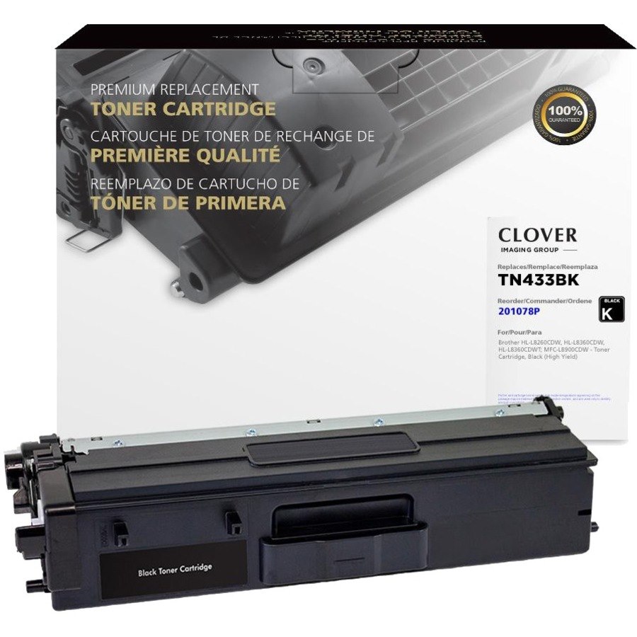 Clover Imaging Remanufactured High Yield Black Toner Cartridge for Brother TN433BK