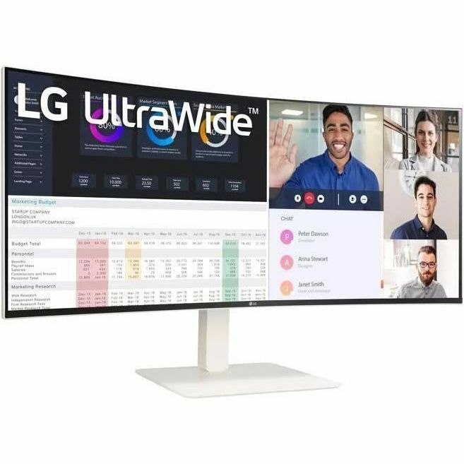 LG Ultrawide 38WR85QC-W 38" Class WQHD Curved Screen LCD Monitor - 21:9 - White