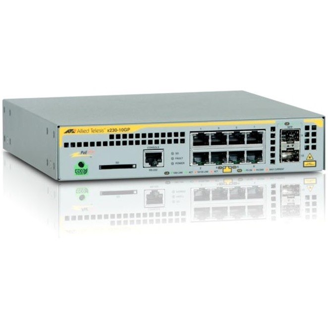 Allied Telesis x230 AT-X230-10GP 8 Ports Manageable Ethernet Switch - 10/100/1000Base-T, 1000Base-X