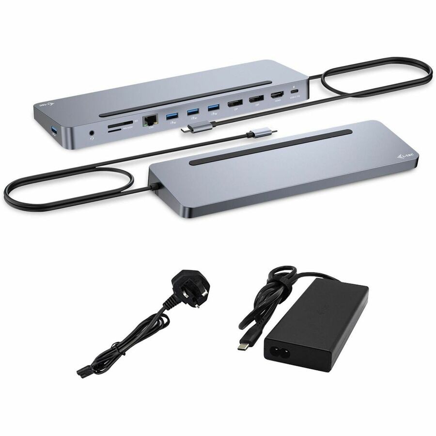 i-tec USB Type C Docking Station for Tablet PC, Microphone, Notebook, Monitor, Headset, Smartphone - Charging Capability - Memory Card Reader - SD - 100 W - Grey