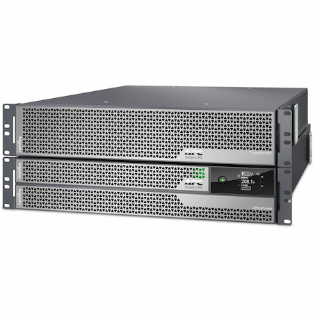 APC Smart-UPS Ultra, 5kVA, Rackmount 4U, 208V, 12x 5-20R+2x L6-20R+1x L6-30R NEMA, Network Card+SmartSlot, W/ rail kit, W/ transformer 208V to 120V