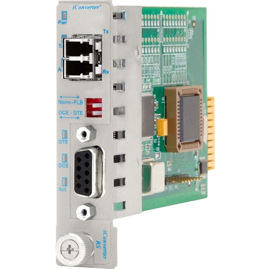 iConverter RS-232 Serial Fiber Media Converter DB-9 LC Single-Mode 30km Module