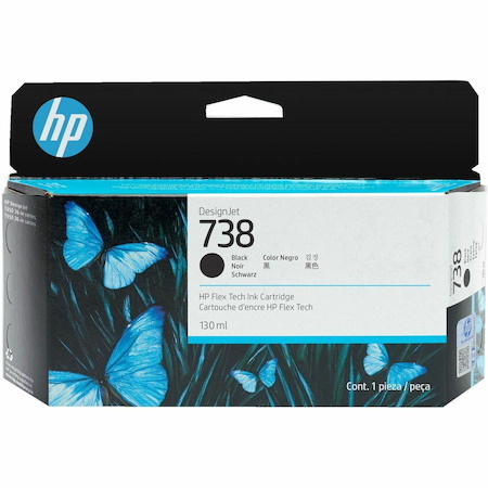 HP 738 Original Inkjet Ink Cartridge - Black - 1 Pack
