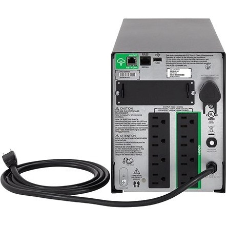 APC Smart-UPS, Line Interactive, 1500VA, Tower, 120V, 8x NEMA 5-15R outlets, SmartConnect Port+SmartSlot, AVR, LCD