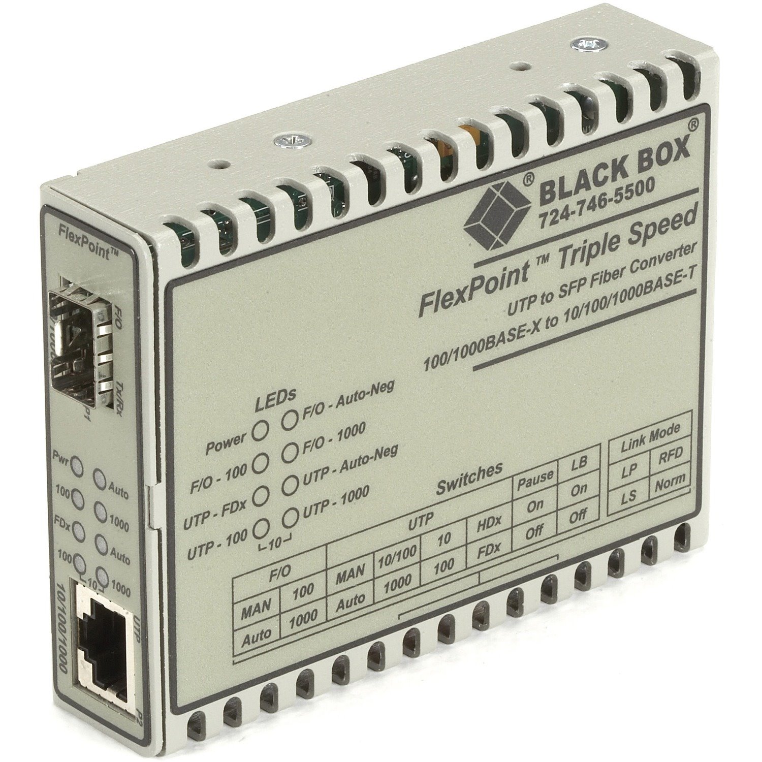 Black Box FlexPoint LMC1017A-SMSC Transceiver/Media Converter