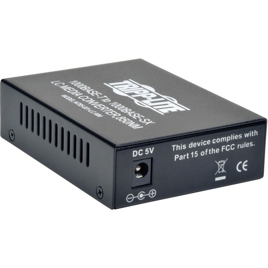 Eaton Tripp Lite Series 10/100/1000 LC Multimode Fiber to Ethernet Media Converter, 550M, 850nm