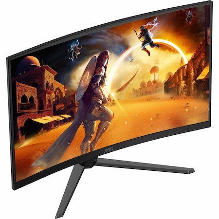 AOC CQ32G4E 32" Class WQHD Curved Screen Gaming LCD Monitor - Black, Red