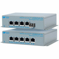 Omnitron Systems OmniConverter 10GMGPoEBT/Sx, 1x SFP/SFP+, 4x RJ-45 PoE/PSE, 5 Year Warranty