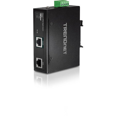 TRENDnet Industrial 95W Gigabit PoE++ Injector, TI-IG90, 1 x Gigabit Port, 1 x Gigabit PoE++ Port, Provides PoE (15.4W), PoE+ (30W), PoE++ (95W), NDAA & TAA Compliant