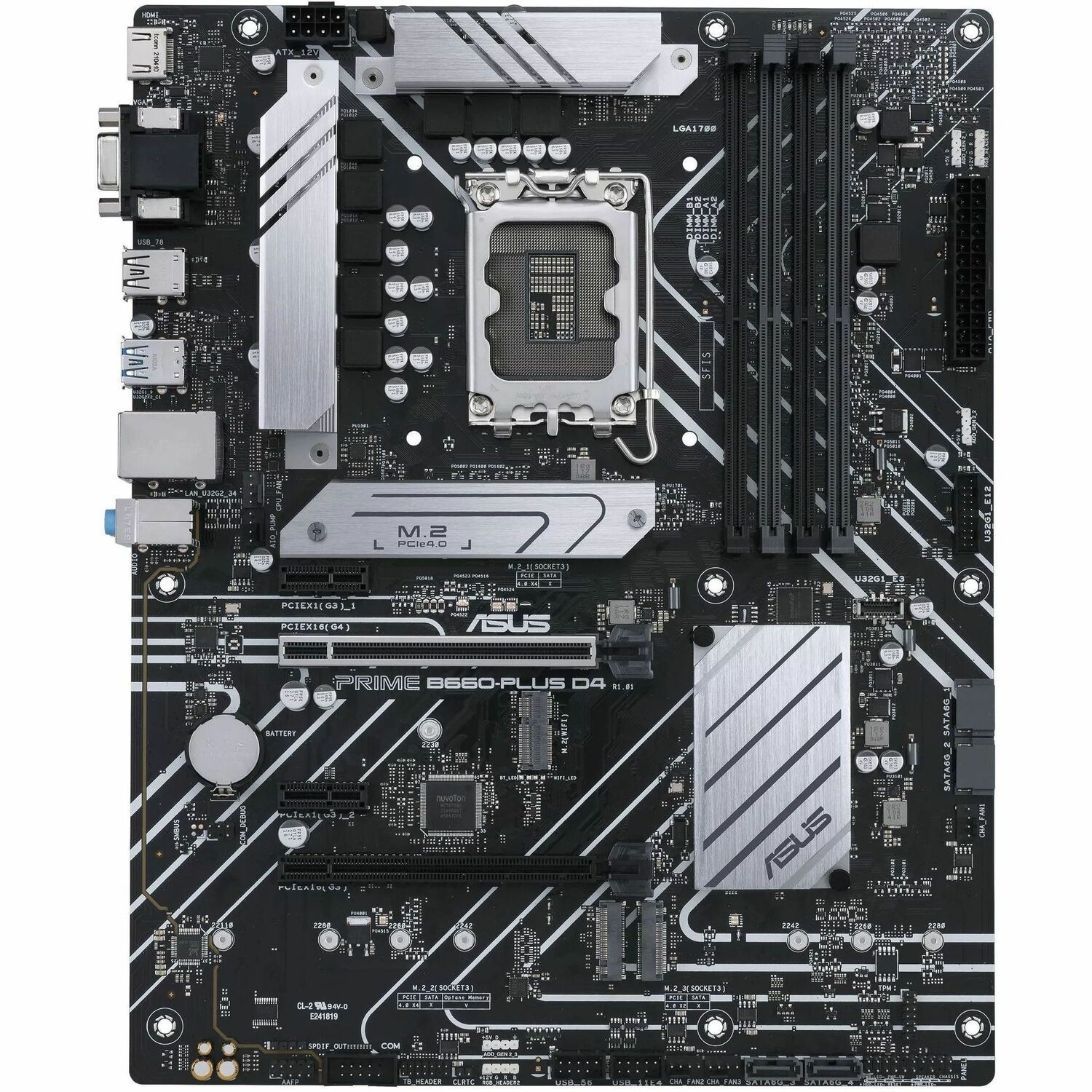 Asus Prime B660-PLUS D4 Gaming Desktop Motherboard - Intel B660 Chipset - Socket LGA-1700 - Intel Optane Memory Ready - ATX