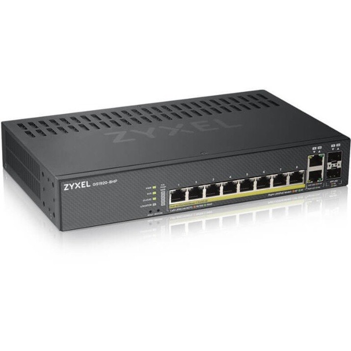 ZYXEL GS1920 GS1920-8HPV2 8 Ports Manageable Ethernet Switch - Gigabit Ethernet - 10/100/1000Base-T, 1000Base-X