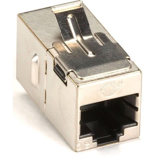 Black Box Cat.5e Shielded Straight-Pin Keystone Coupler - Silver, 10-Pack