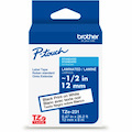 Brother Genuine P-touch TZeS231 BK on WHT Label Tape, Strong Adhesive Lam., 12mmX8m