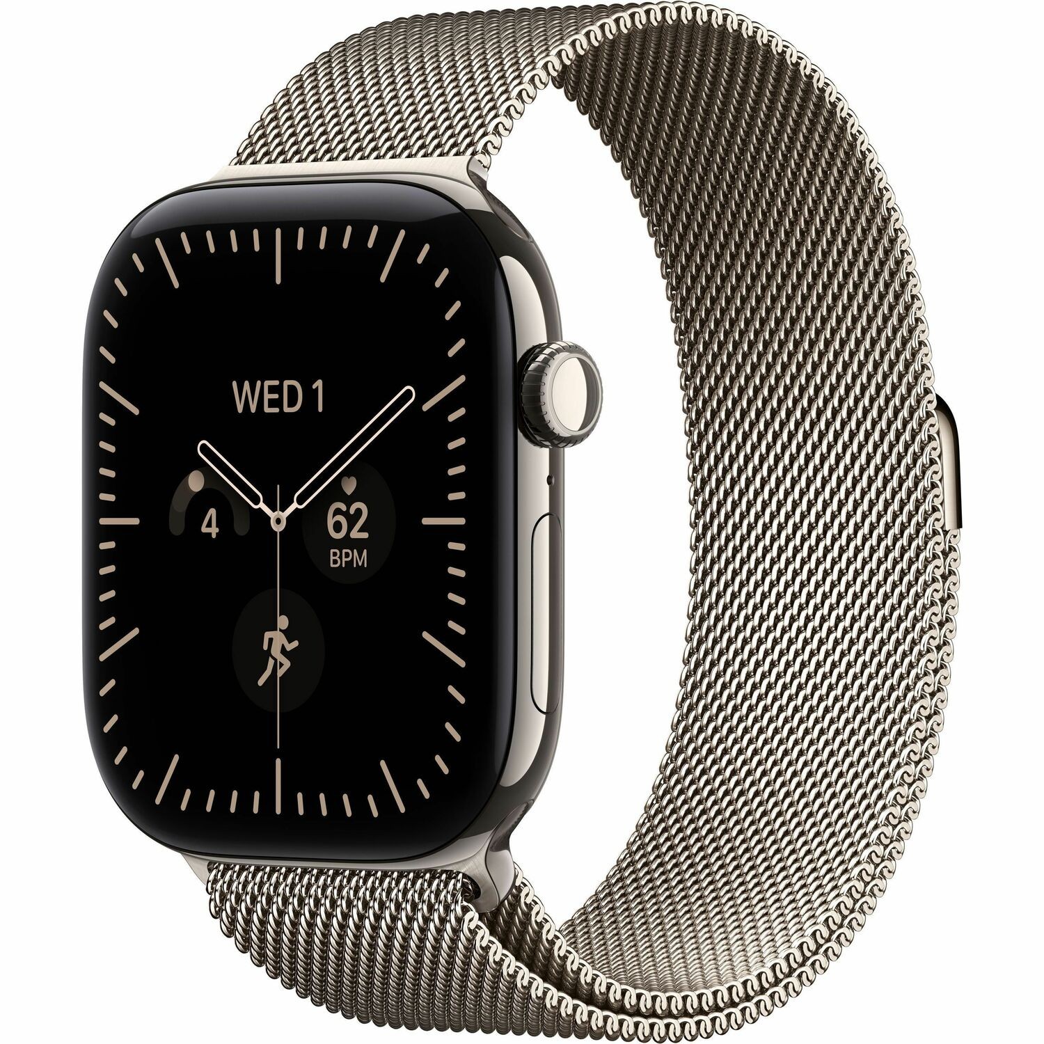 Apple Watch Series 12 Smart Watch - 46 mm Case Height - 40 mm Case Width - Natural Case Color - Natural Band Color - Titanium Case Material - Wireless LAN - 5G - LTE