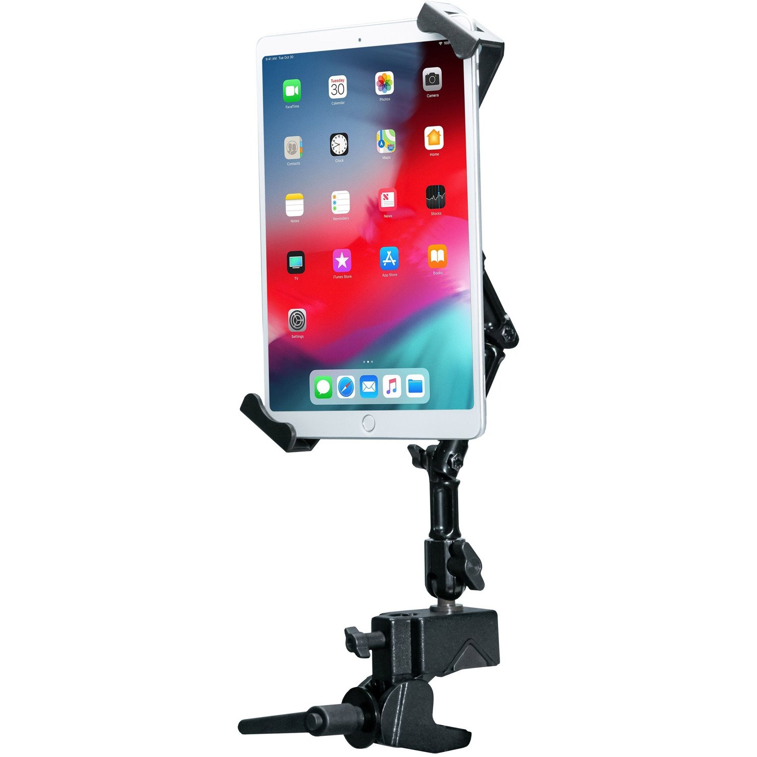 CTA Digital Custom Flex Security Desk Clamp Mount for 7-14 Inch Tablets, including iPad 10.2-inch (7th/ 8th/ 9th Generation)