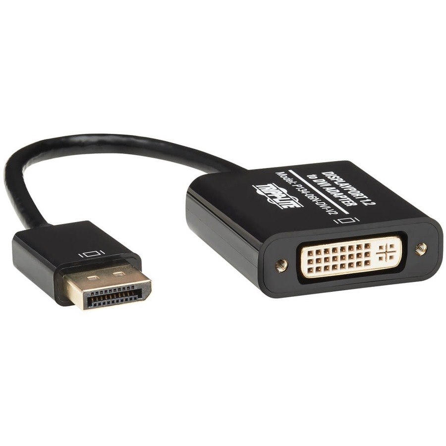 Eaton Tripp Lite Series DisplayPort to DVI Active Adapter Video Converter, DP ver 1.2, (M/F), 6-in. (15.24 cm)