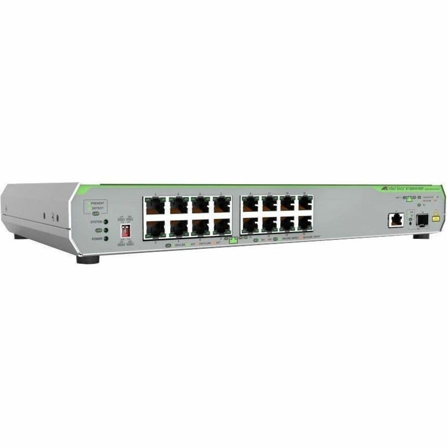 Allied Telesis CentreCOM At-Gs910/18Xst - Switch - Unmanaged - 16 X 10/100/1000 + 1 X 100/1000/2.5G/5G/10G (Uplink) + 1 X 1 Gigabit / 10 Gigabit SFP+ (Uplink) - Rack-Mountable