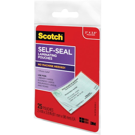 Scotch Self-sealing Laminating Business Card Pouches